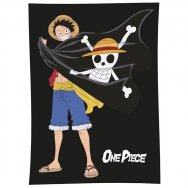 Koc polarowy One Piece:  Monkey D. Luffy i flaga piratów "Słomkowego Kapelusza"  (114035)
