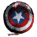 Marvel Avengers: Poduszka dekoracyjna mini z cekinami (299676): Tarcza Kapitana Ameryki