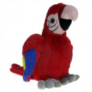 Puchate zwierzaki przytulaki: Maskotka Papuga (czerwona)