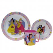 Zestaw naczyń dla dzieci (microwaveable plastic) - Księżniczki Disneya (51204)