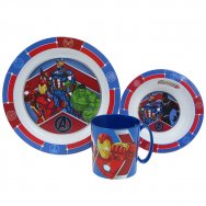 Zestaw naczyń dla dzieci (microwaveable plastic) - Avengers (74104)