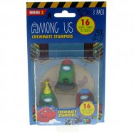 Among Us: zestaw figurki-stempelki z gry - 3-pak - zestaw A