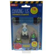 Among Us: zestaw figurki-stempelki z gry - 3-pak - zestaw B