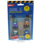 Among Us: zestaw figurki-stempelki z gry - 4-pak - zestaw B