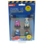 Among Us: zestaw figurki-stempelki z gry - 4-pak - zestaw C