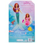 Disney Princess Księżniczki: lalka Arielka 2w1: Księżniczka i Syrenka (HMG49)