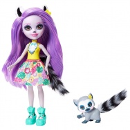 Enchantimals - lalka Larissa Lemur + zwierzątko GFN44