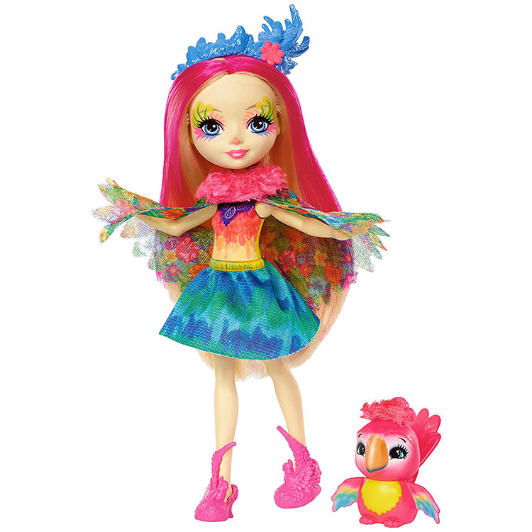 enchantimals peeki parrot doll