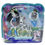 Enchantimals - lalka Zelena Zebra+ duże zwierzę zebra Hoofette FKY75