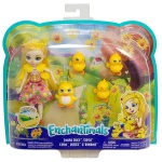 Enchantimals - zestaw: lalka Dinah Duck i cztery zwierzątka - Rodzina kaczuszek GJX45