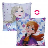 Frozen : Kraina Lodu - Poduszka dekoracyjna dwustronna: Anna i Elsa (314344)