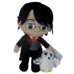 Harry Potter - zestaw maskotek: Harry Potter w stroju ucznia Hogwartu i sowa Hedwiga 33/10cm