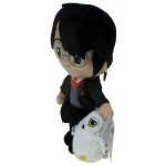 Harry Potter - zestaw maskotek: Harry Potter w stroju ucznia Hogwartu i sowa Hedwiga 33/10cm