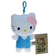 Hello Kitty - maskotka kotka Kitty z breloczkiem 18cm (niebieska) (085517)