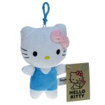 Hello Kitty - maskotka kotka Kitty z breloczkiem 18cm (niebieska) (085517)
