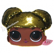 L.O.L Surprise! : Maskotka, Poduszka dekoracyjna - głowa laleczki LOL z cekinowymi włosami (D)