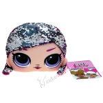 L.O.L Surprise! : Maskotka, Poduszka dekoracyjna - głowa laleczki LOL z cekinowymi włosami (C)