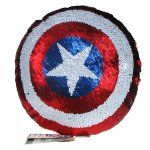 Marvel Avengers: Poduszka dekoracyjna mini z cekinami (299676): Tarcza Kapitana Ameryki