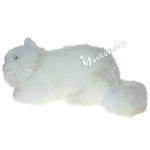 Maskotka Kot Perski leżący biały 30cm 14836