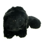 Maskotka Kot Perski leżący czarny 30cm 14836