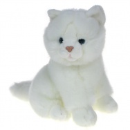 Maskotka Kot Perski siedzący biały 20cm (14805)