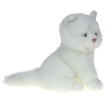 Maskotka Kot Perski siedzący biały 20cm (14805)