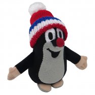 Maskotka Krecik mini 10/12cm (49726) czapeczka z białym pomponem