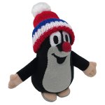 Maskotka Krecik mini 10/12cm (49726) czapeczka z białym pomponem