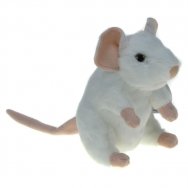Maskotka Mysz biała stojąca 15cm (89605)