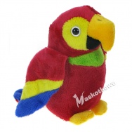 Maskotka Papuga Ara żółtoskrzydła 14cm 65244 (czerwona)