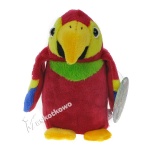 Maskotka Papuga Ara żółtoskrzydła 14cm 65244 (czerwona)