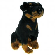 Maskotka Pies rottweiler siedzący 24cm (93919)