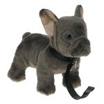 Maskotka Piesek buldog na smyczy 25cm (91332)