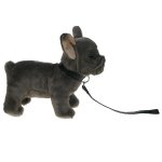 Maskotka Piesek buldog na smyczy 25cm (91332)