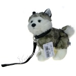 Maskotka Piesek husky na smyczy 24cm 89094