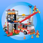 Mega Construx - Drużyna strażacka: Fire Squad: Remiza, Wóz strażacki, Quad i 4 strażaków (GLK56)