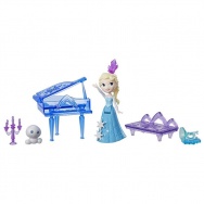 Mini Księżniczki Disneya: Frozen: Little Kingdom - Zestaw w walizeczce: Królewski pokój muzyczny Elsy