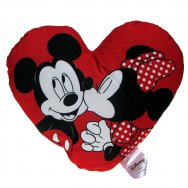 Myszka Minnie i Myszka Mickey - Poduszka pluszowa w kształcie serca (185149)