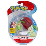 Pokemon - figurka+kula - Clip\'n\'go - 97650 Chikorita + Poke Ball