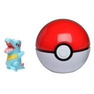 Pokemon - figurka+kula - Clip'n'go - 97647 Totodile + Poke Ball
