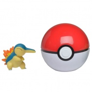 Pokemon - figurka+kula - Clip'n'go - 97648 Cyndaquil + Poke Ball