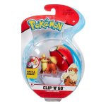 Pokemon - figurka+kula - Clip\'n\'go - 37940 Growlithe + Repeat Ball