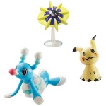 Pokemon - komplet 3 figurek - Brionne, Mimikyu i Cosmoem (96289)