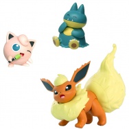 Pokemon - komplet 3 figurek - Flareon, Munchlax i Jigglypuff (97694)