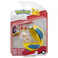 Pokemon - figurka+kula - Clip'n'go - Scorbunny + Quick Ball (42461)