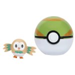 Pokemon - figurka+kula - Clip\'n\'go - Rowlet + Nest Ball (42460)