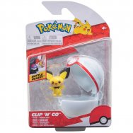 Pokemon - figurka+kula - Clip\'n\'go - Pichu + Premier Ball (42467)