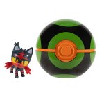 Pokemon - figurka+kula - Clip\'n\'go - Litten + Dusk Ball (48300)