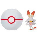 Pokemon - figurka+kula - Clip\'n\'go - Scorbunny + Premier Ball (70984)