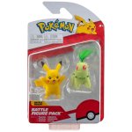 Pokemon - komplet 2 figurek - 38188 Pikachu + Chikorita